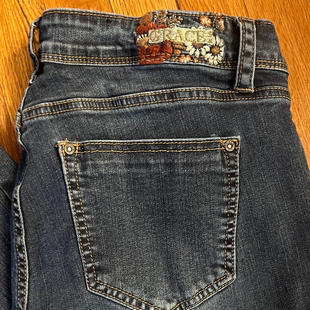 Grace Women's Dark Blue Denim Jeans-size 29